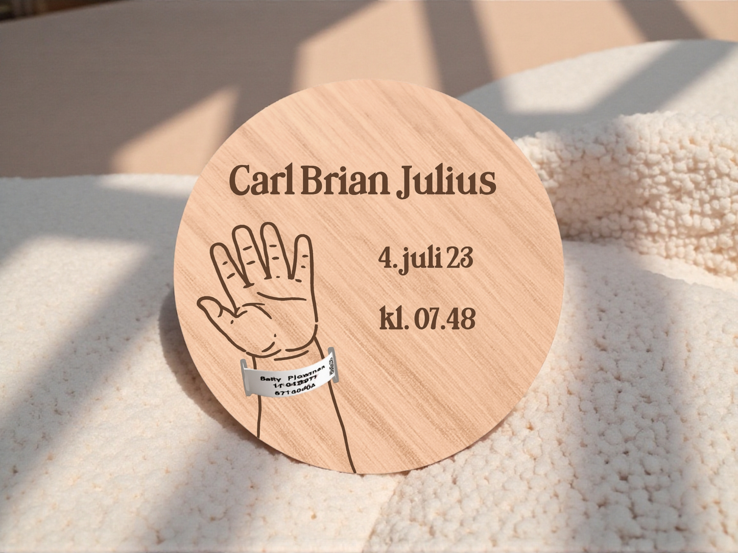 Fødselsminde med armbånd