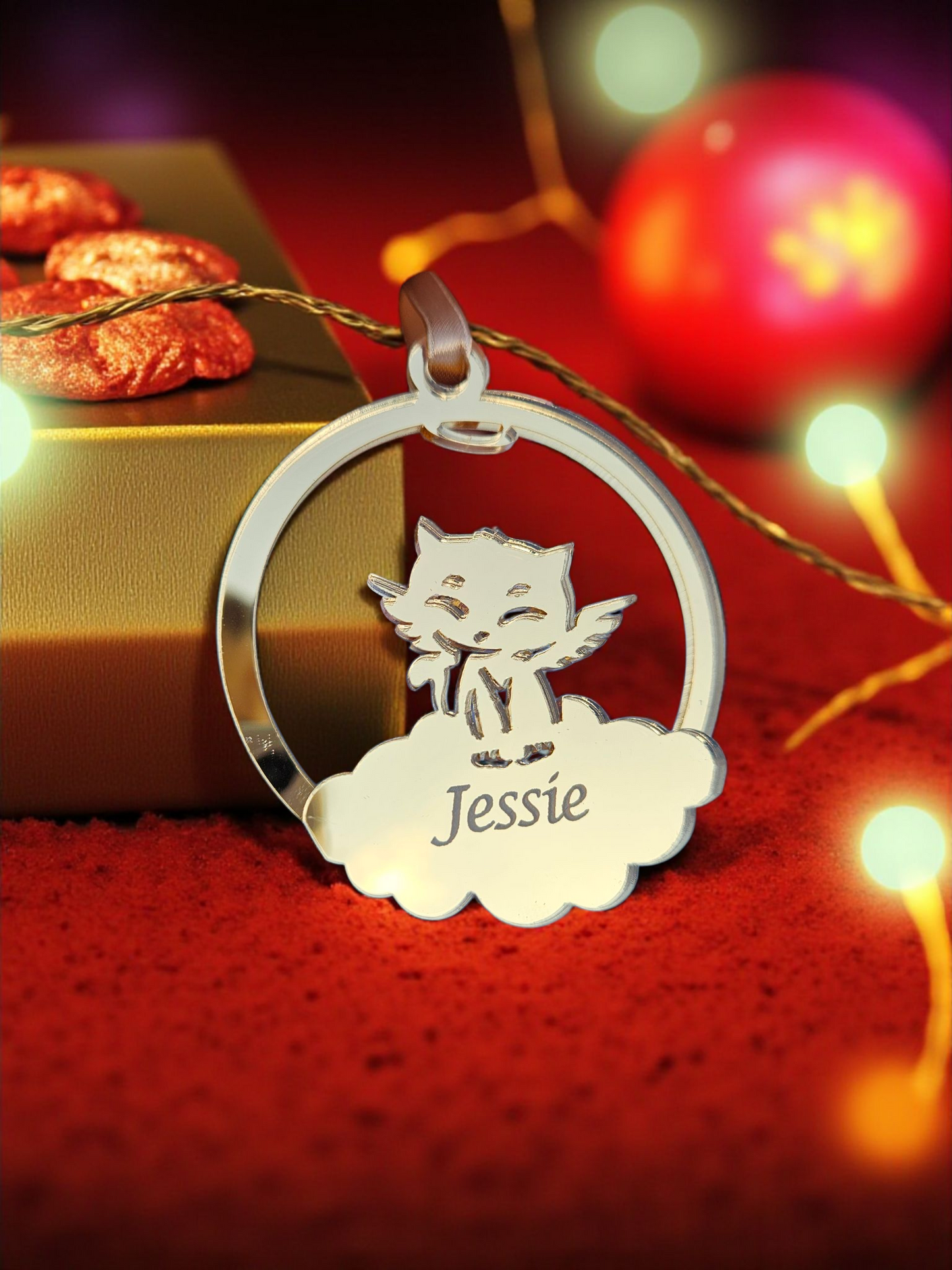 Julepynt – Katte med vinger & sky