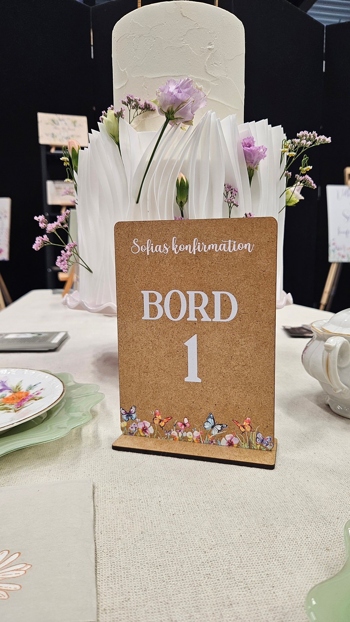Bordnummer & menu – Konfirmation