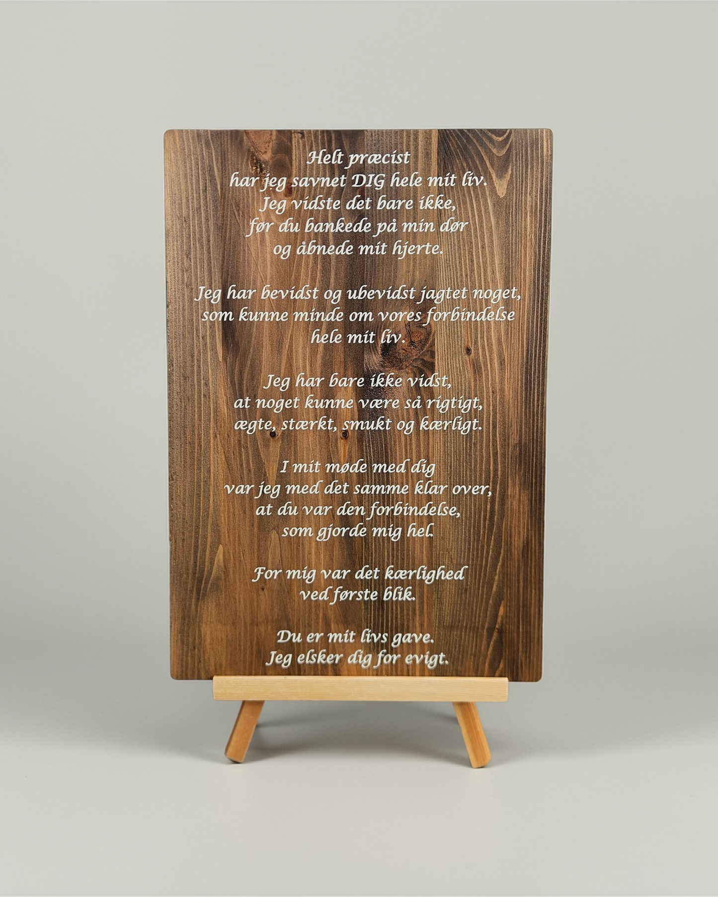 Personligt træskilt – med egen tekst