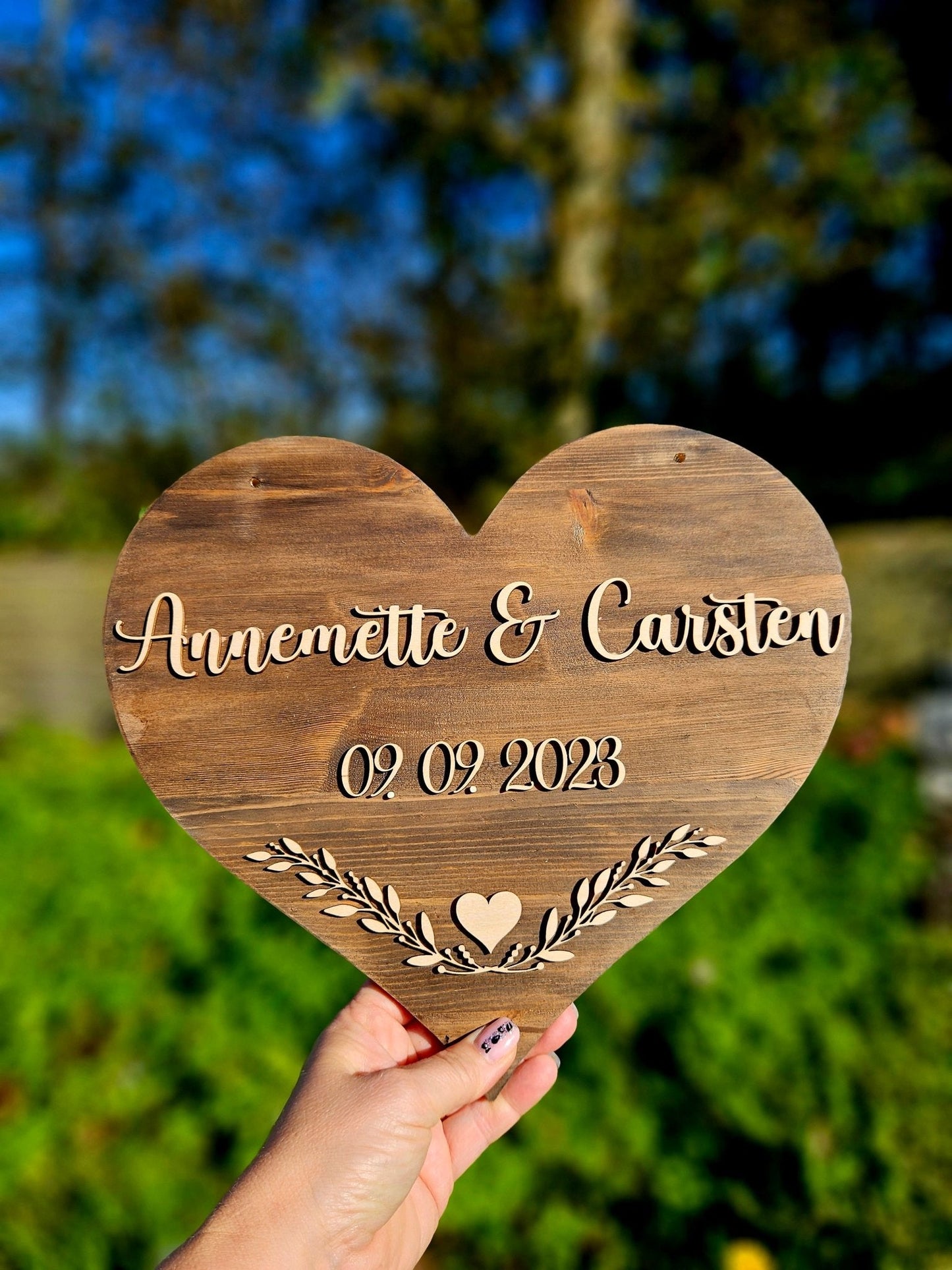 Æresportskilte - * blade & hjerte - Renata's Wood Work