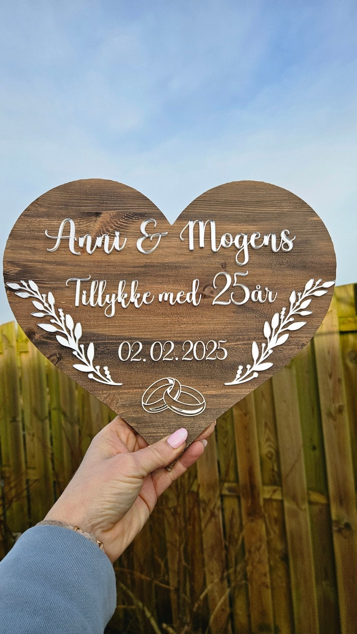 Æresportskilte - blade & ringe - Renata's Wood Work