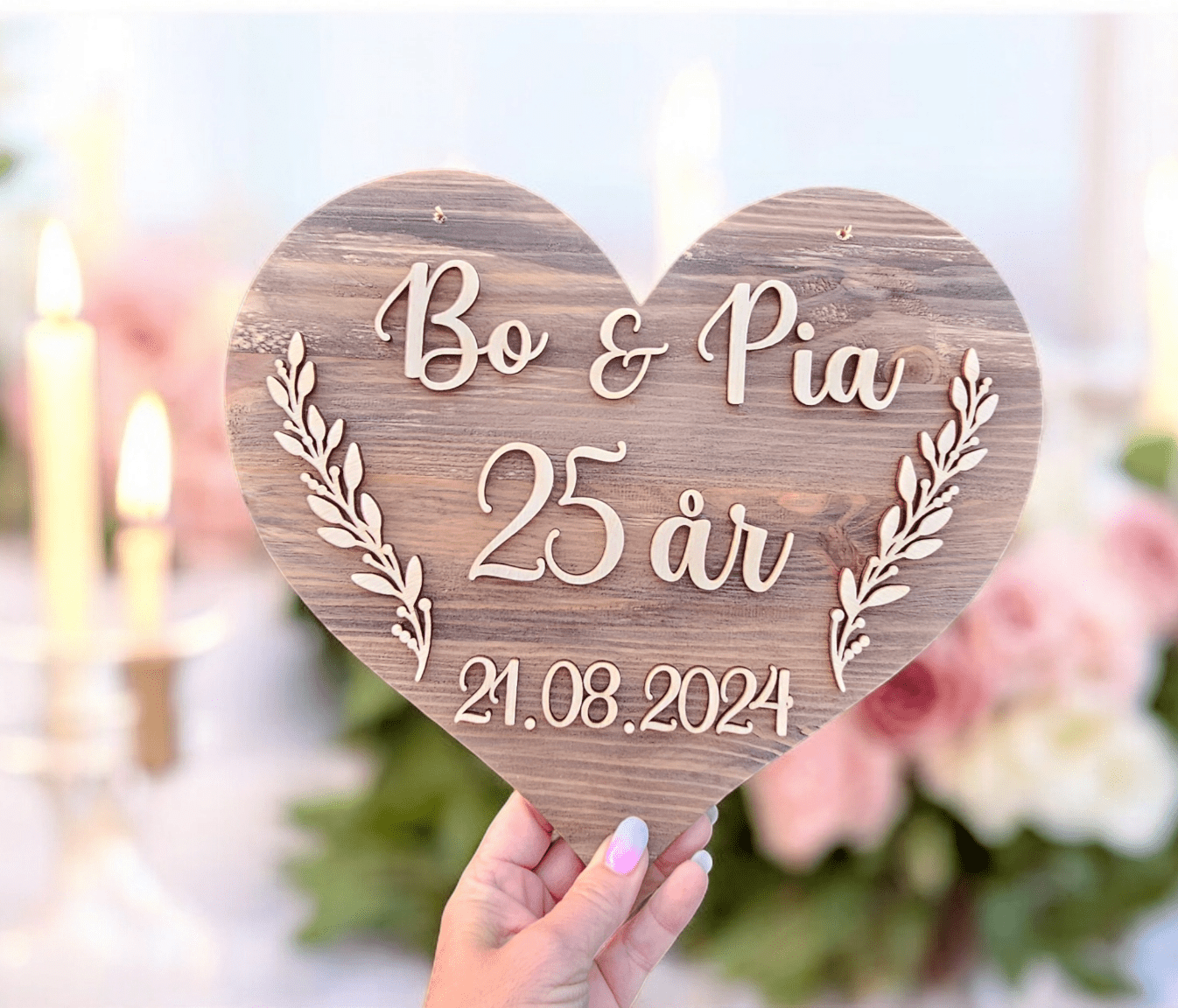 Æresportskilte - sølvbryllup - Renata's Wood Work