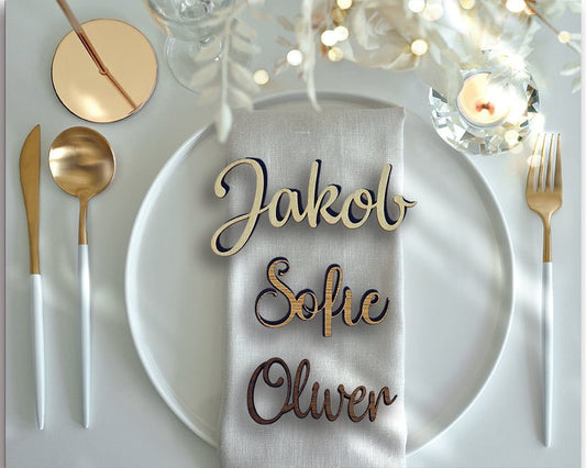 Bordkort i træ - Renata's Wood Work