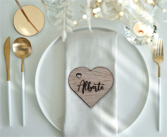Hjerteformede bordkort