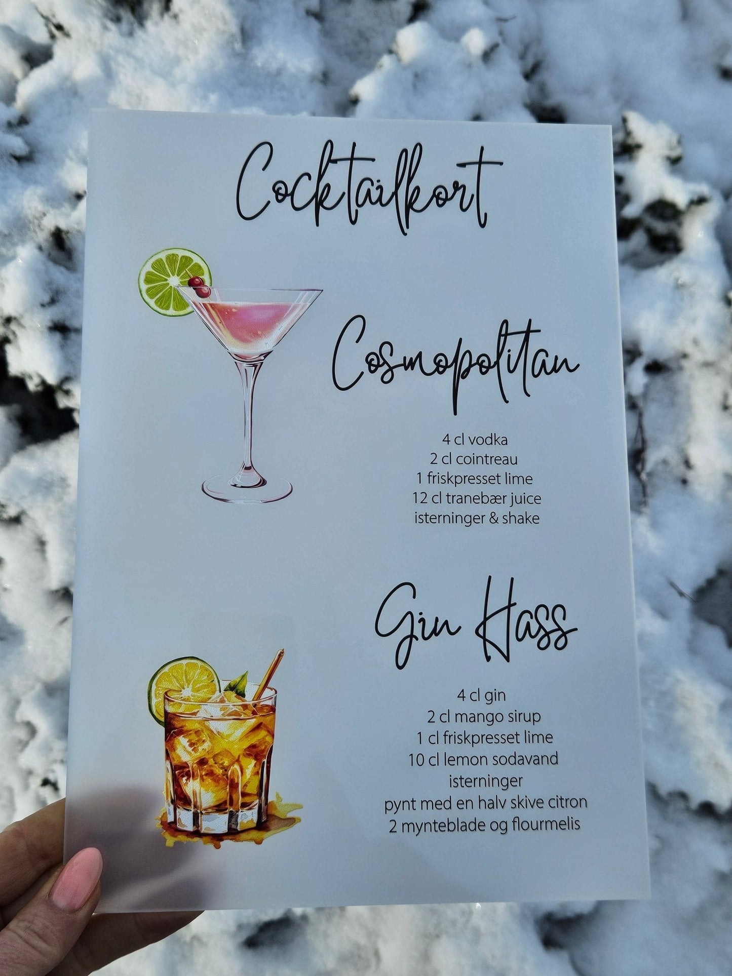 Cocktailskilt - signature drinks - Renata's Wood Work