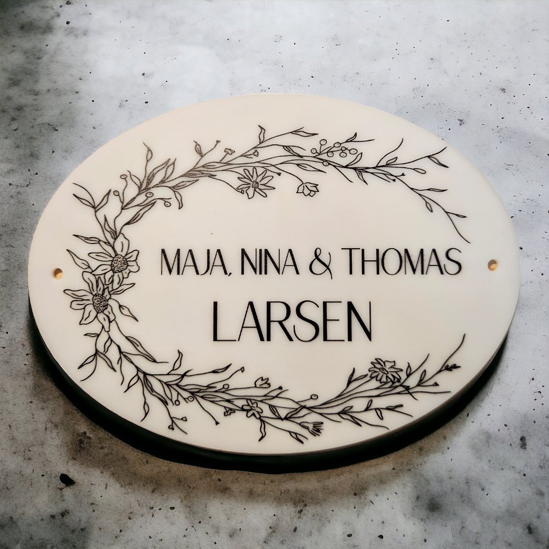 Dørskilte i akryl - Renata's Wood Work