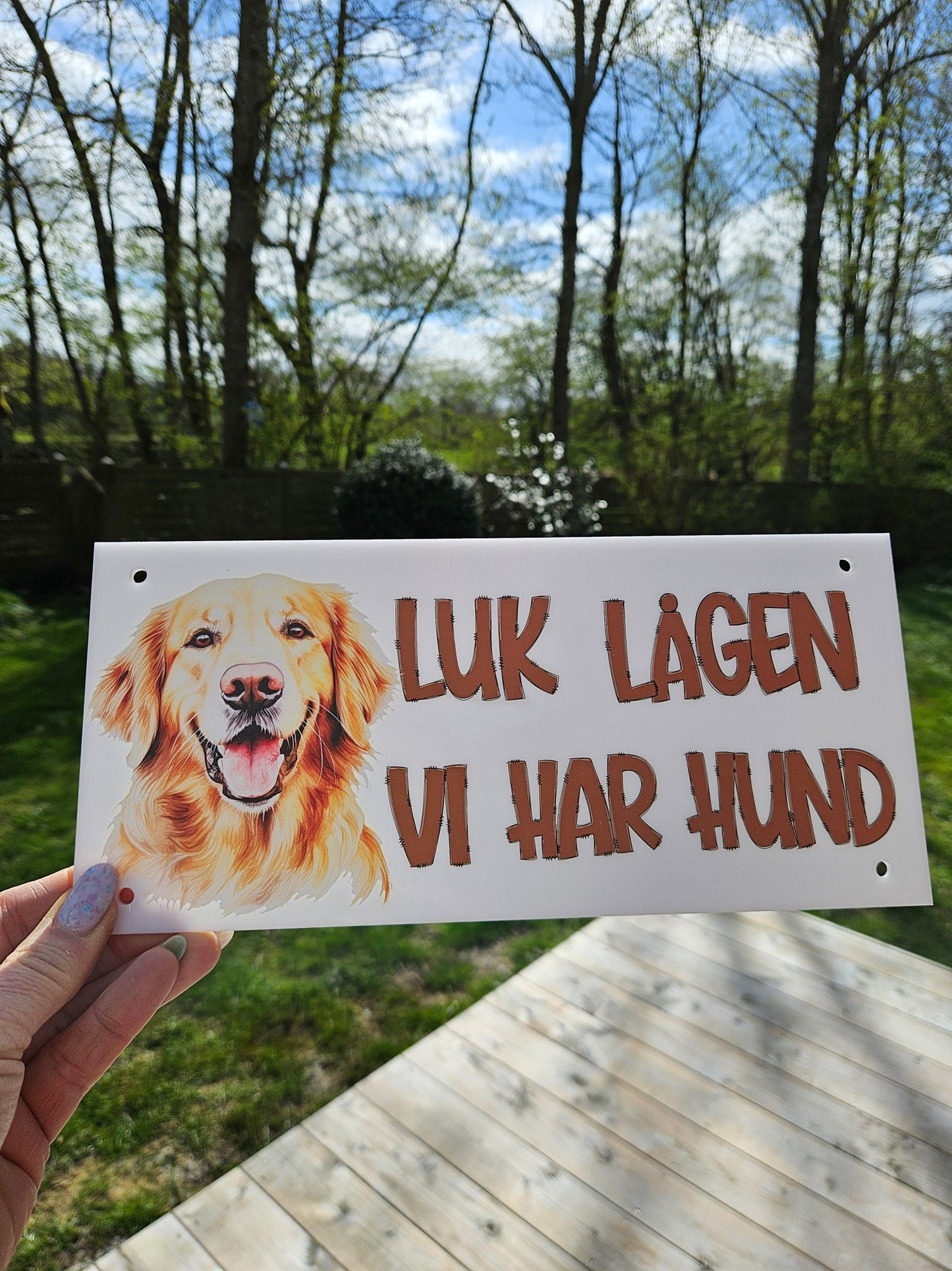 Hundeskilte i akryl - Renata's Wood Work