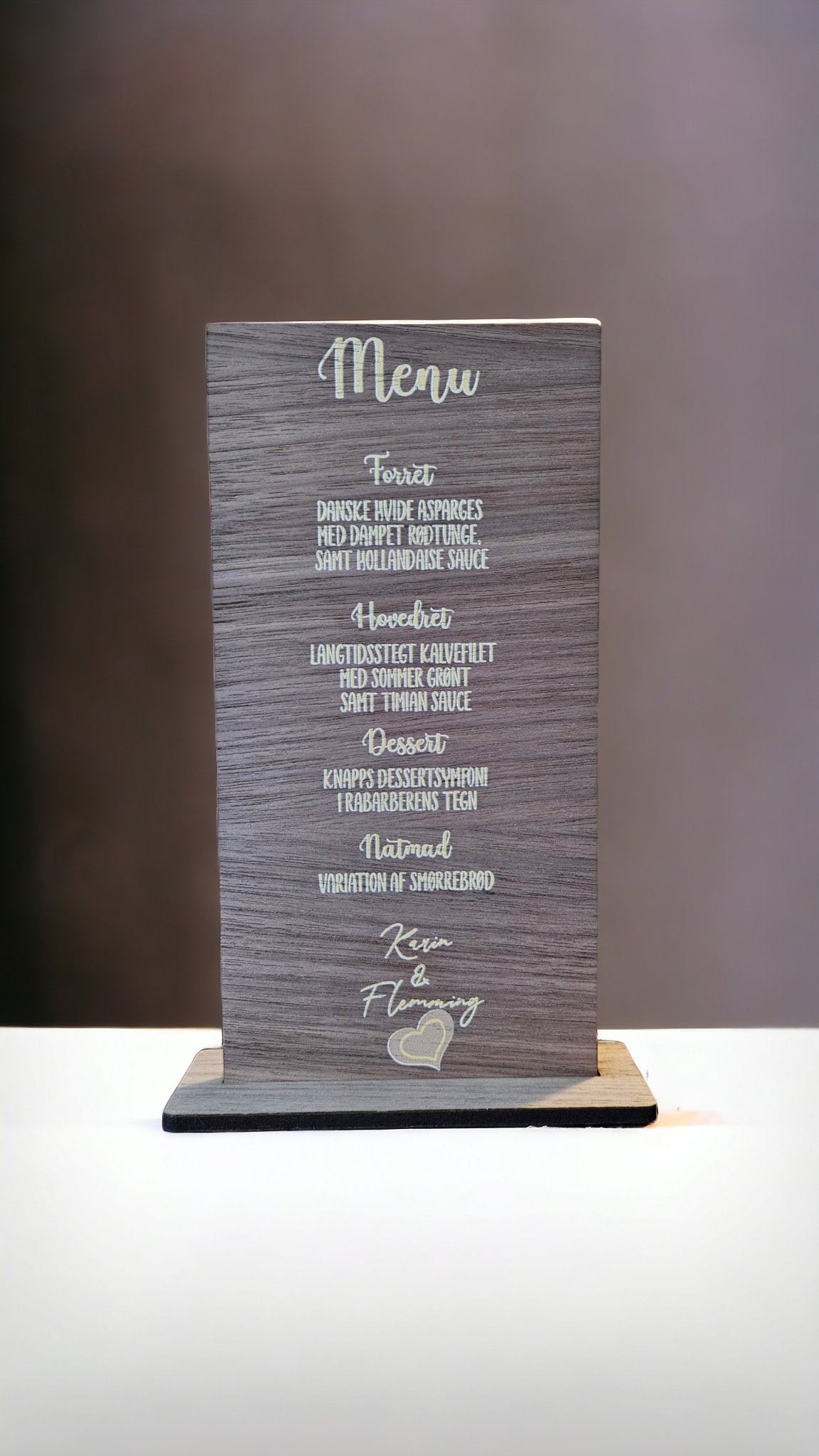 Menukort - Renata's Wood Work