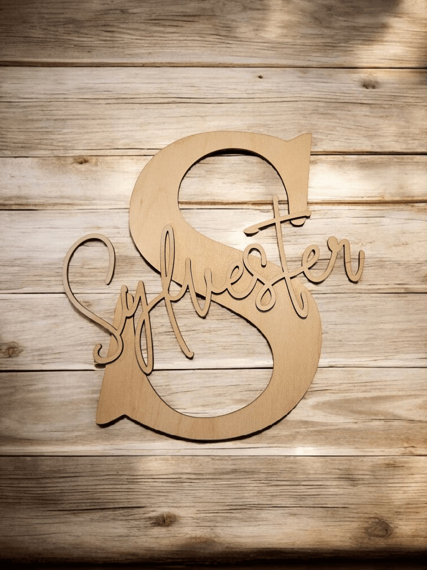 Navneskilt - Bogstav med navn - Renata's Wood Work