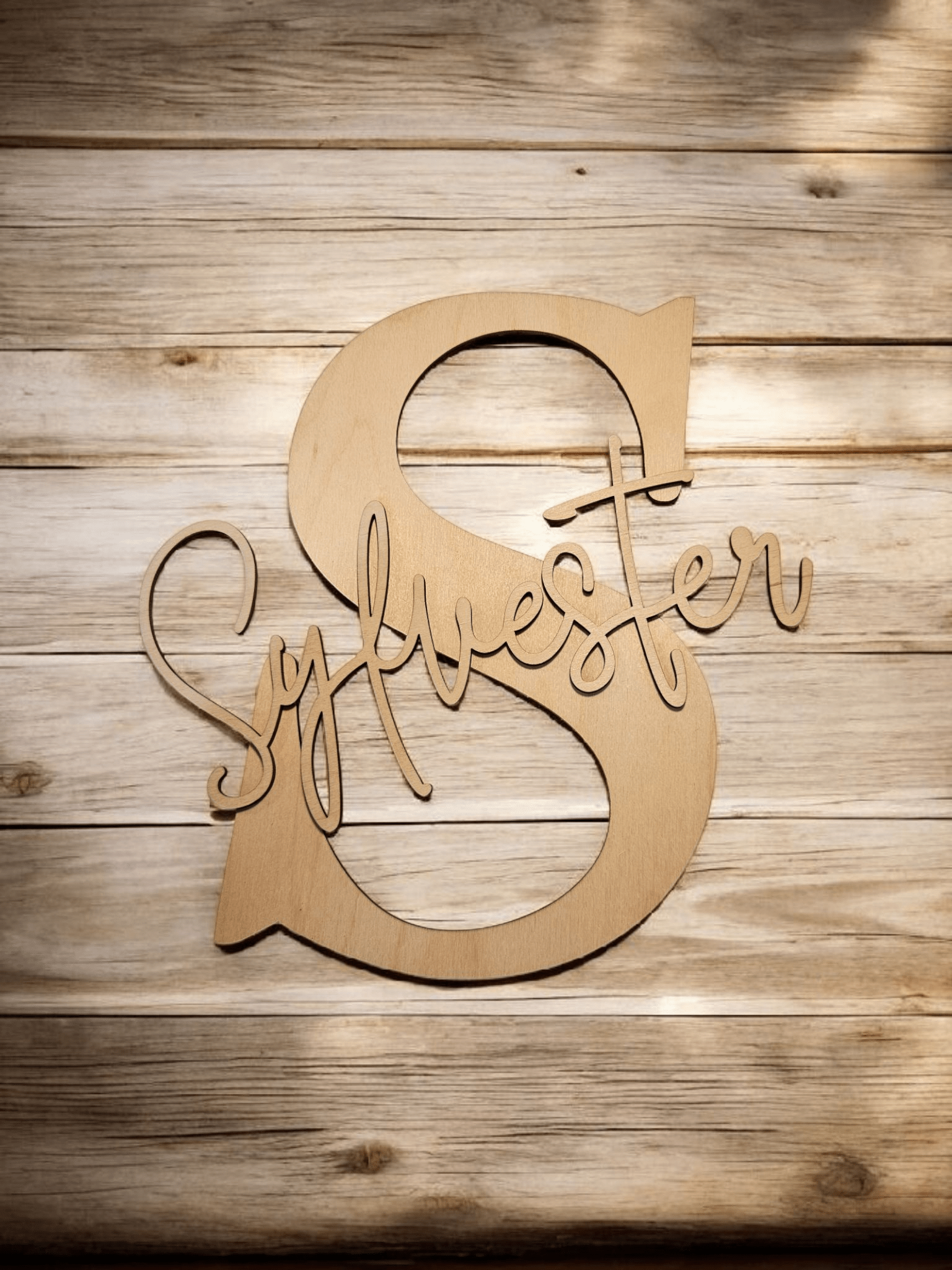 Navneskilt - Bogstav med navn - Renata's Wood Work