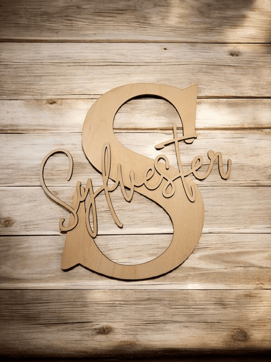 Navneskilt - Bogstav med navn - Renata's Wood Work