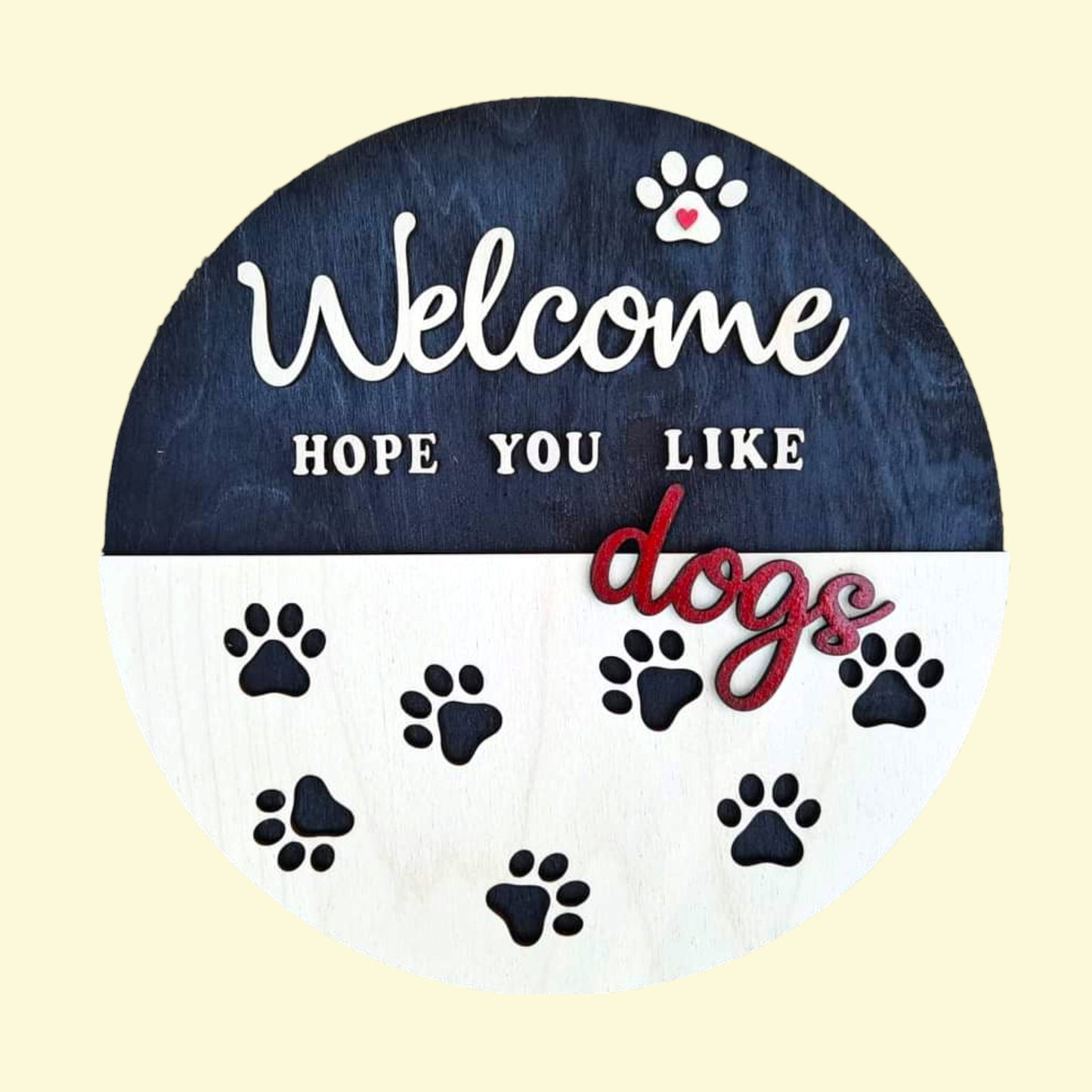 3D Welcome -hope you like dogs - Renata's Wood Work