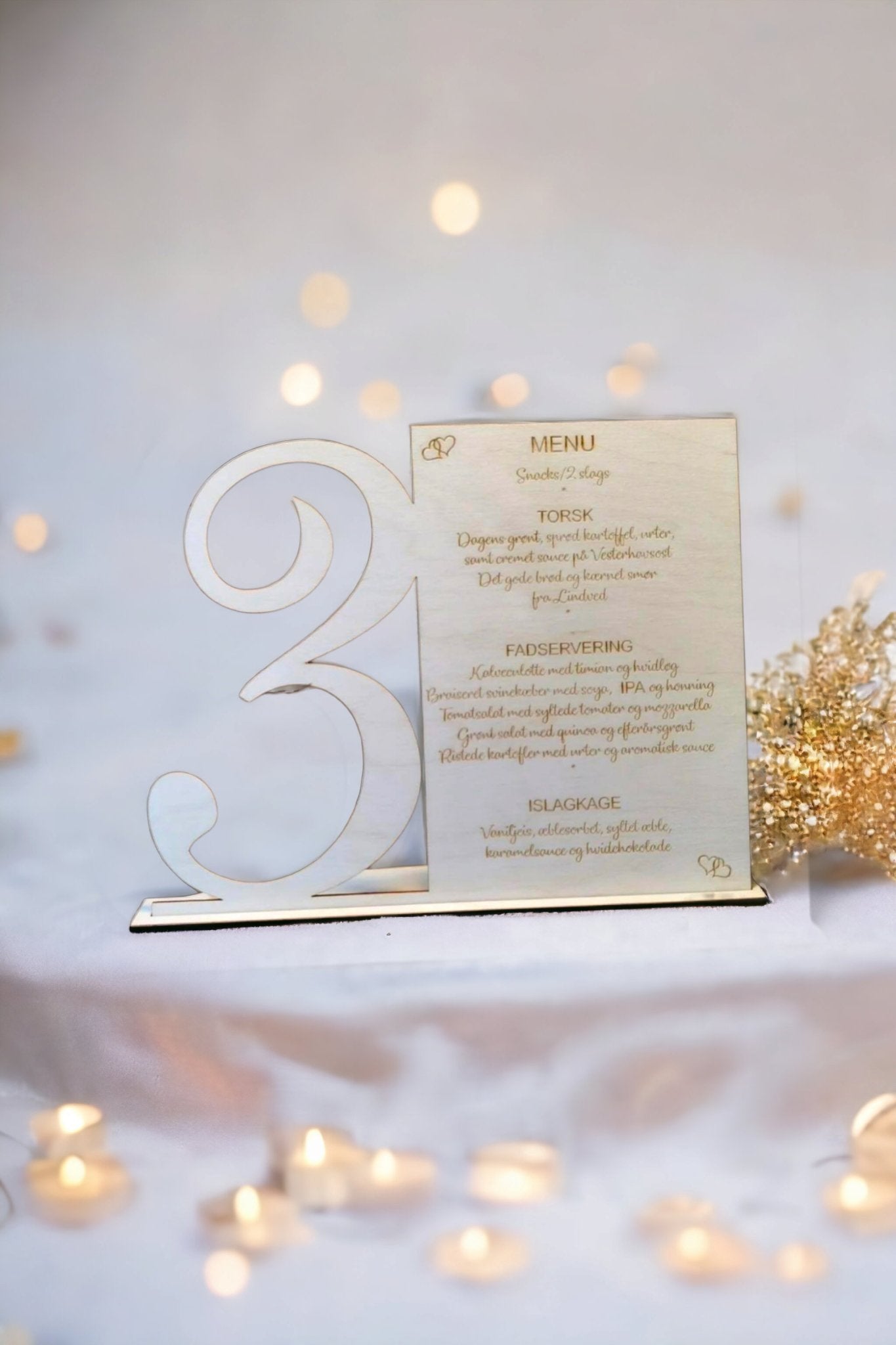 Bordnummer + menu - Renata's Wood Work