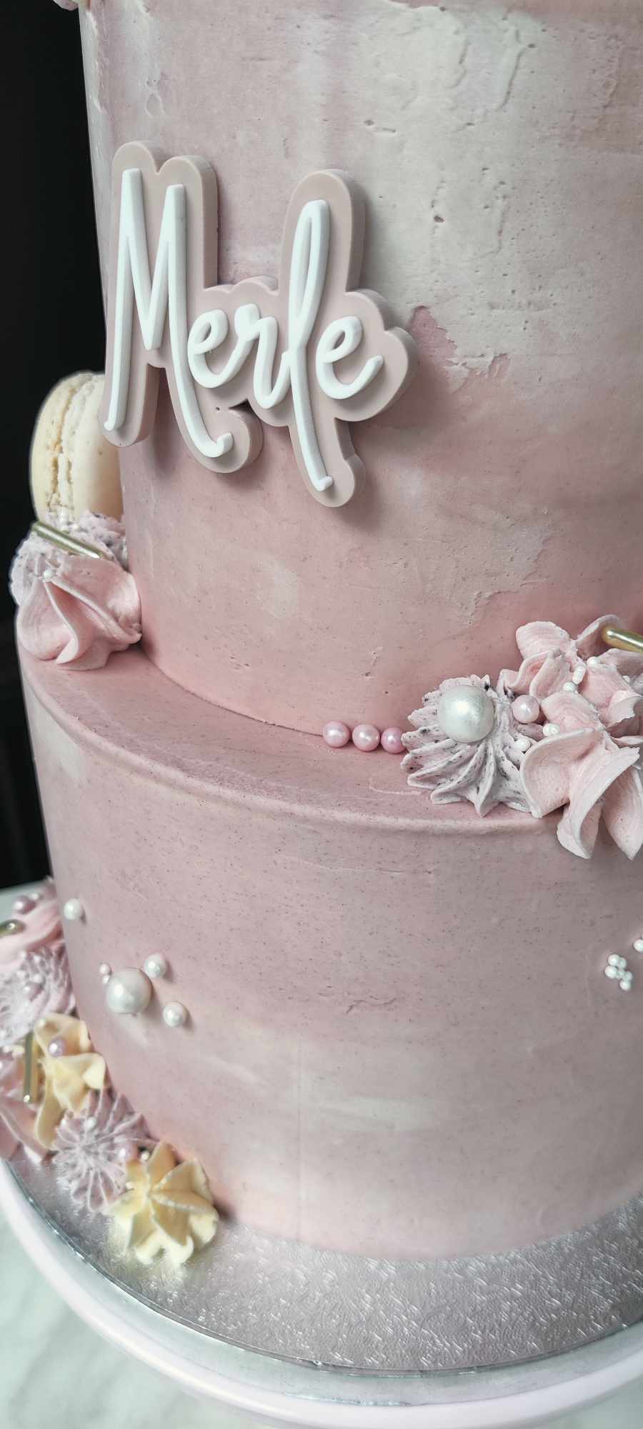 Caketopper- 3D navn - Renata's Wood Work