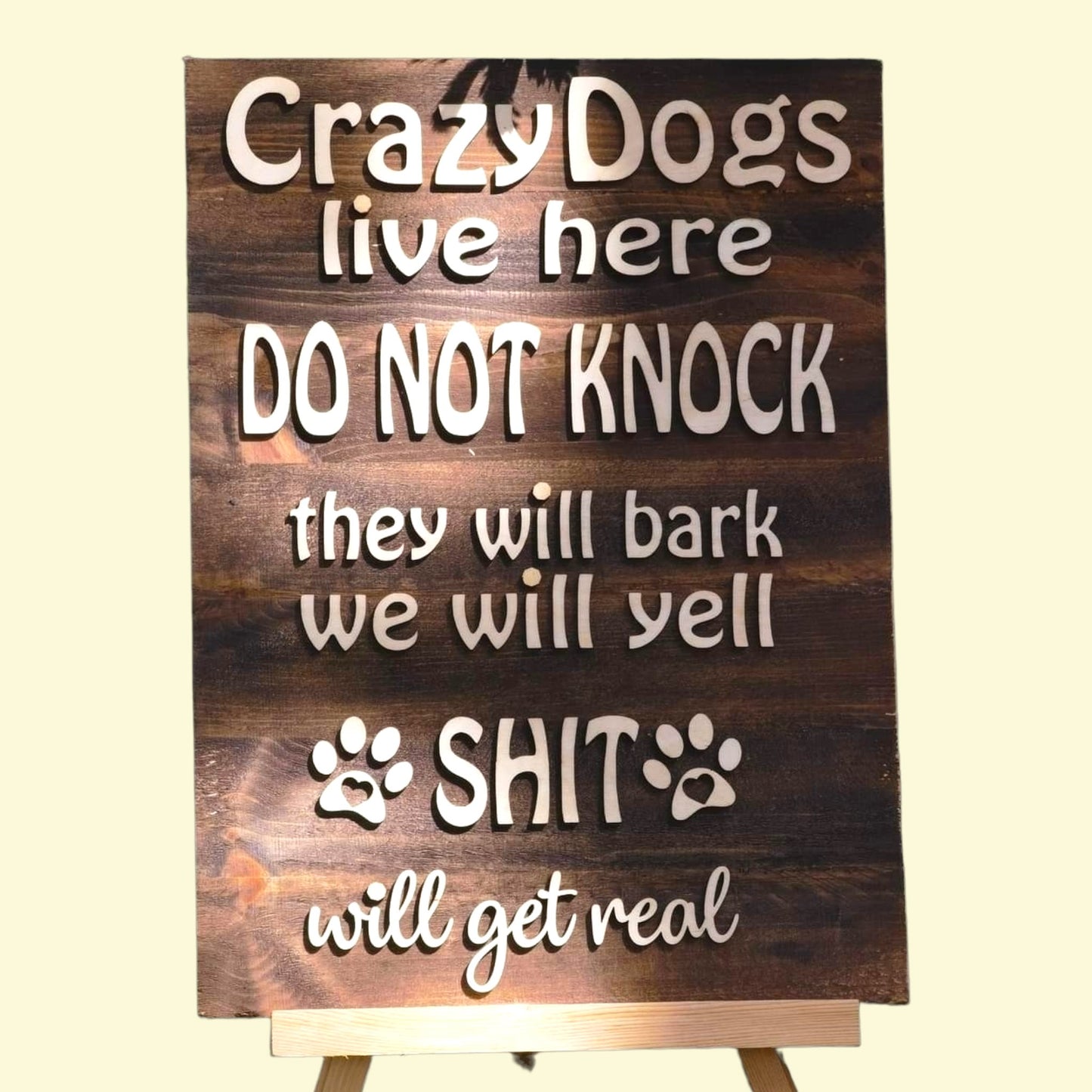 Crazy dogs-firkant - Renata's Wood Work