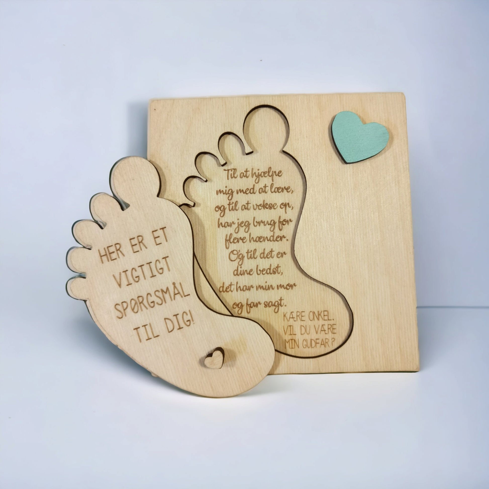 Dåbsinvitation- Vil du være min.... - Renata's Wood Work