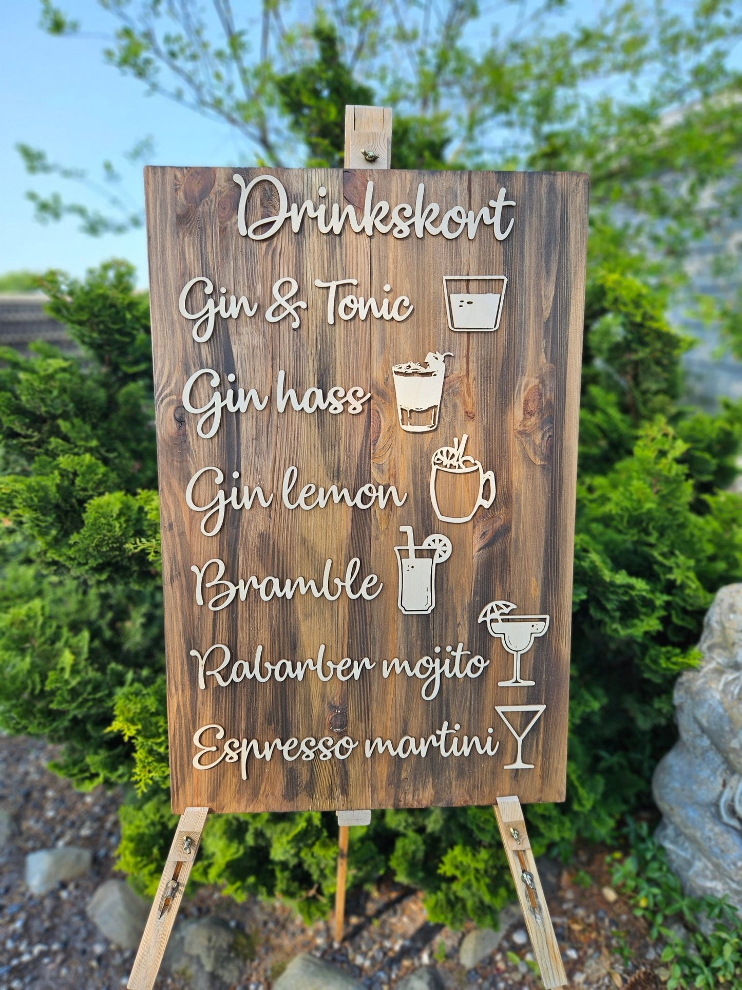 Drinkskort 3D - Renata's Wood Work