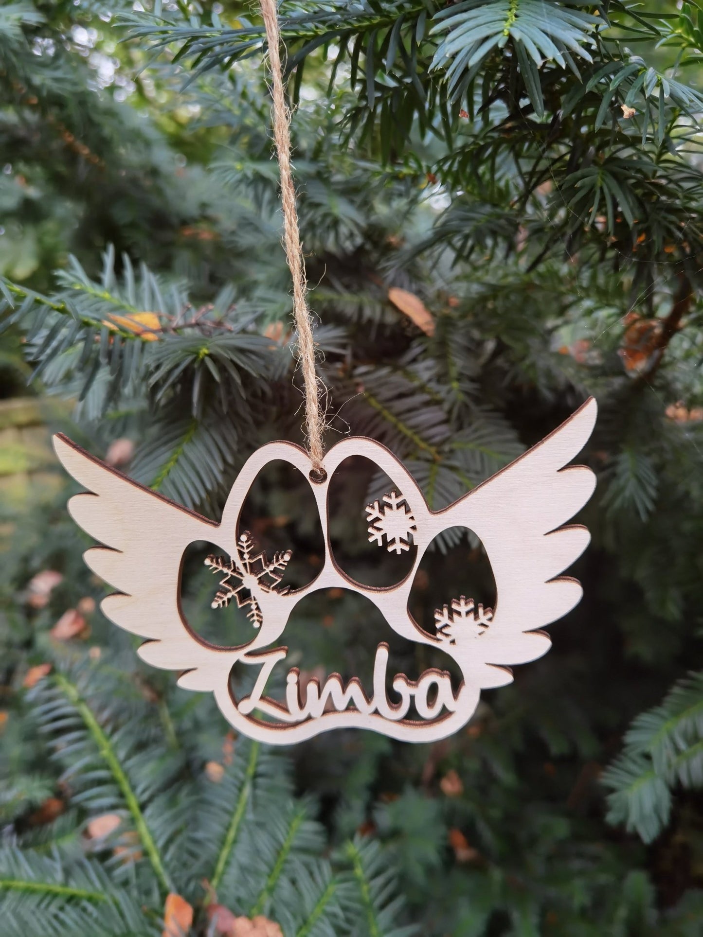 Hundepoter - med snefnug - Renata's Wood Work