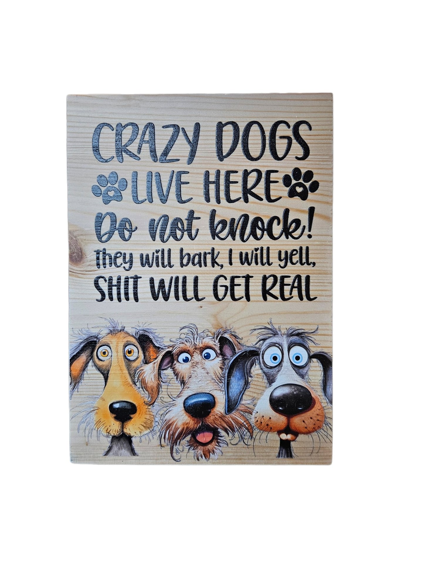 Hundeskilt * Skøre hunde - Renata's Wood Work