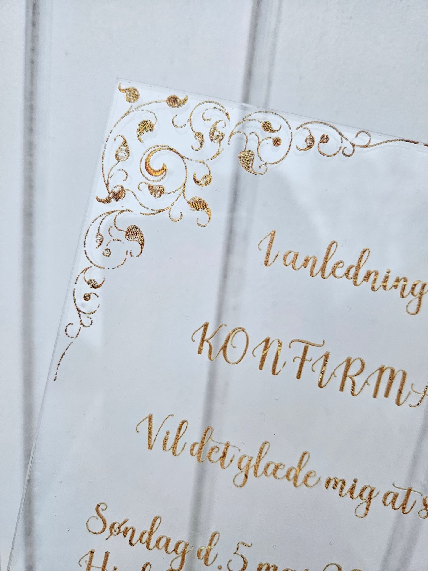 Invitation *Guldskrift - Renata's Wood Work