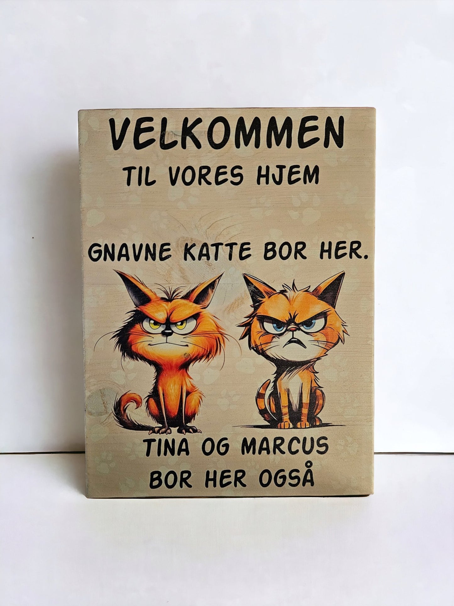 Katteskilt * Velkommen - Renata's Wood Work