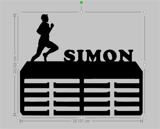 Medaljeholder *Løber - Renata's Wood Work