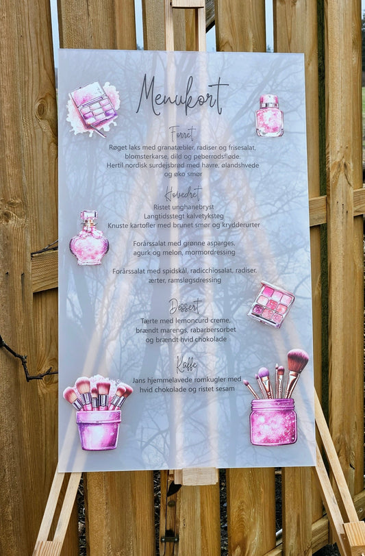 Menukort *Makeup - Renata's Wood Work