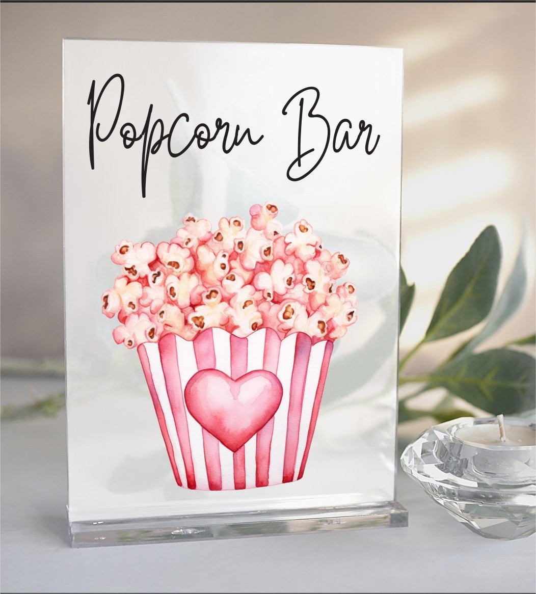 Skilte *Slikbuffet, Dessertbord, Popcorn baren - Renata's Wood Work
