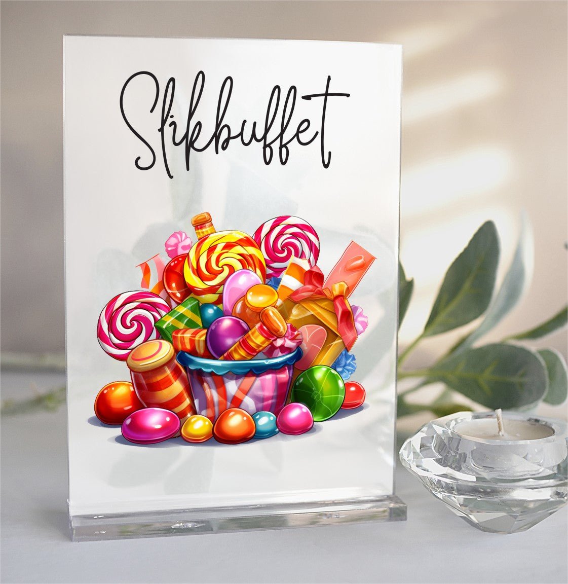 Skilte *Slikbuffet, Dessertbord, Popcorn baren - Renata's Wood Work