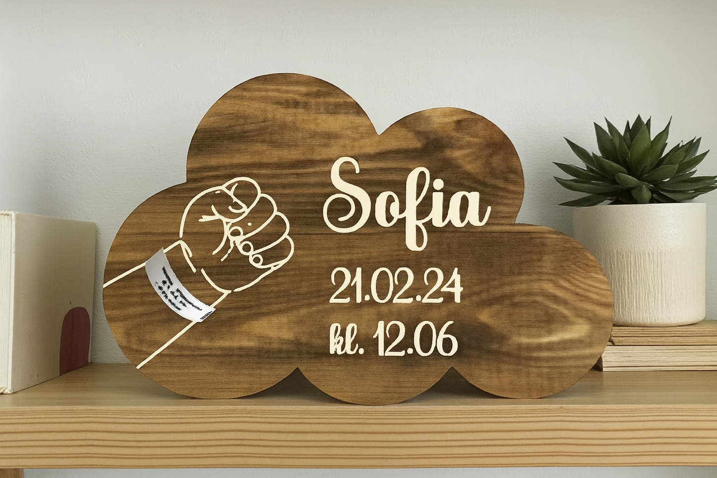 Fødselstavle med armbåndsplads