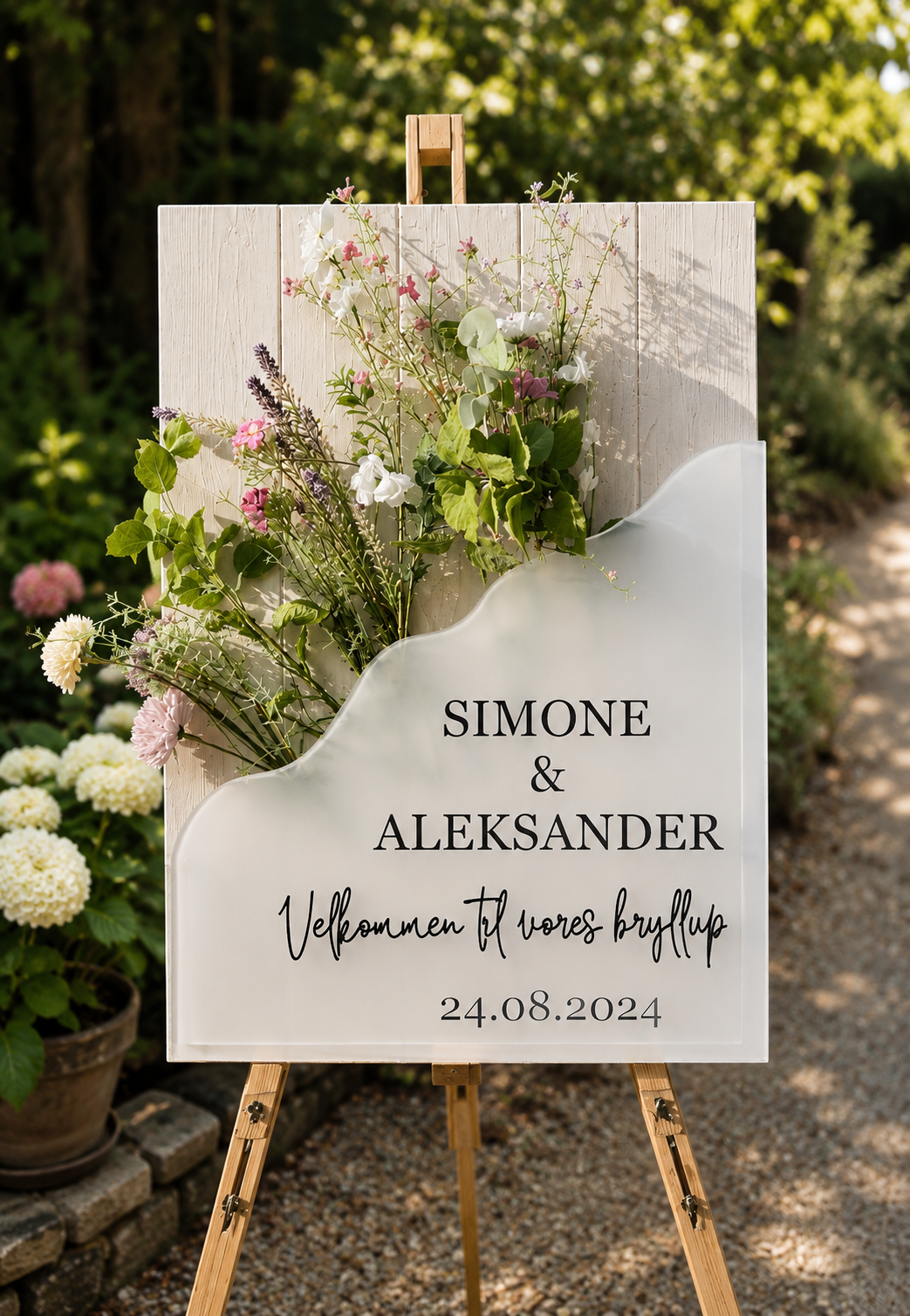 Velkomstskilt – Blomsterboks Exclusive