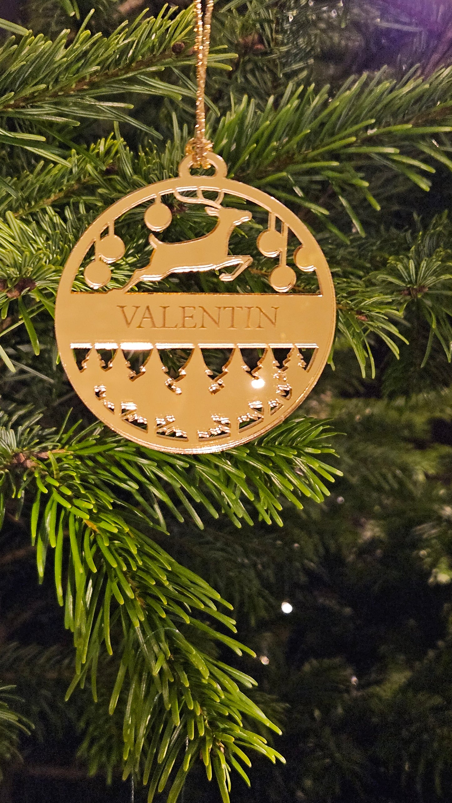 Julekugle med navn