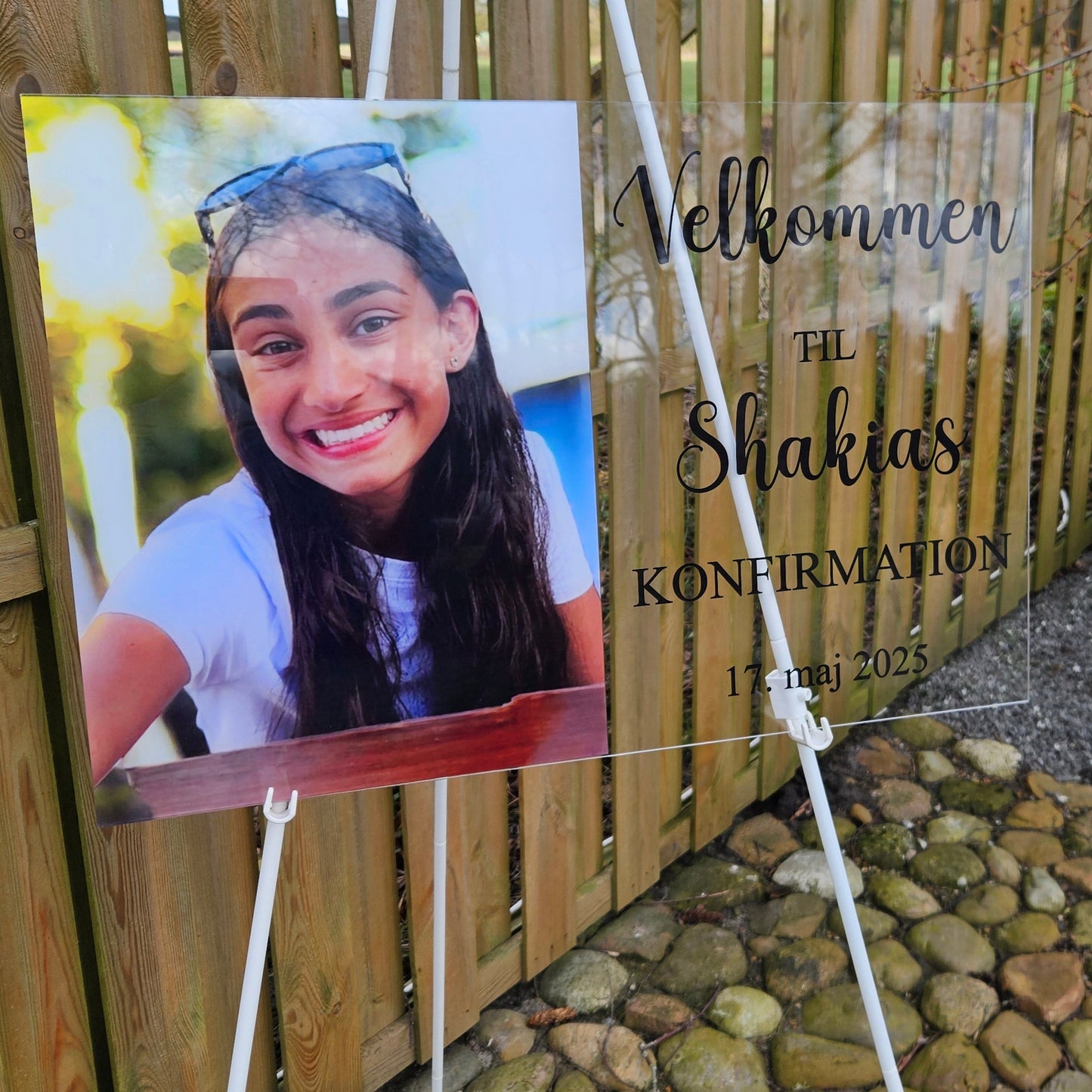 Velkomstskilt med personligt billede