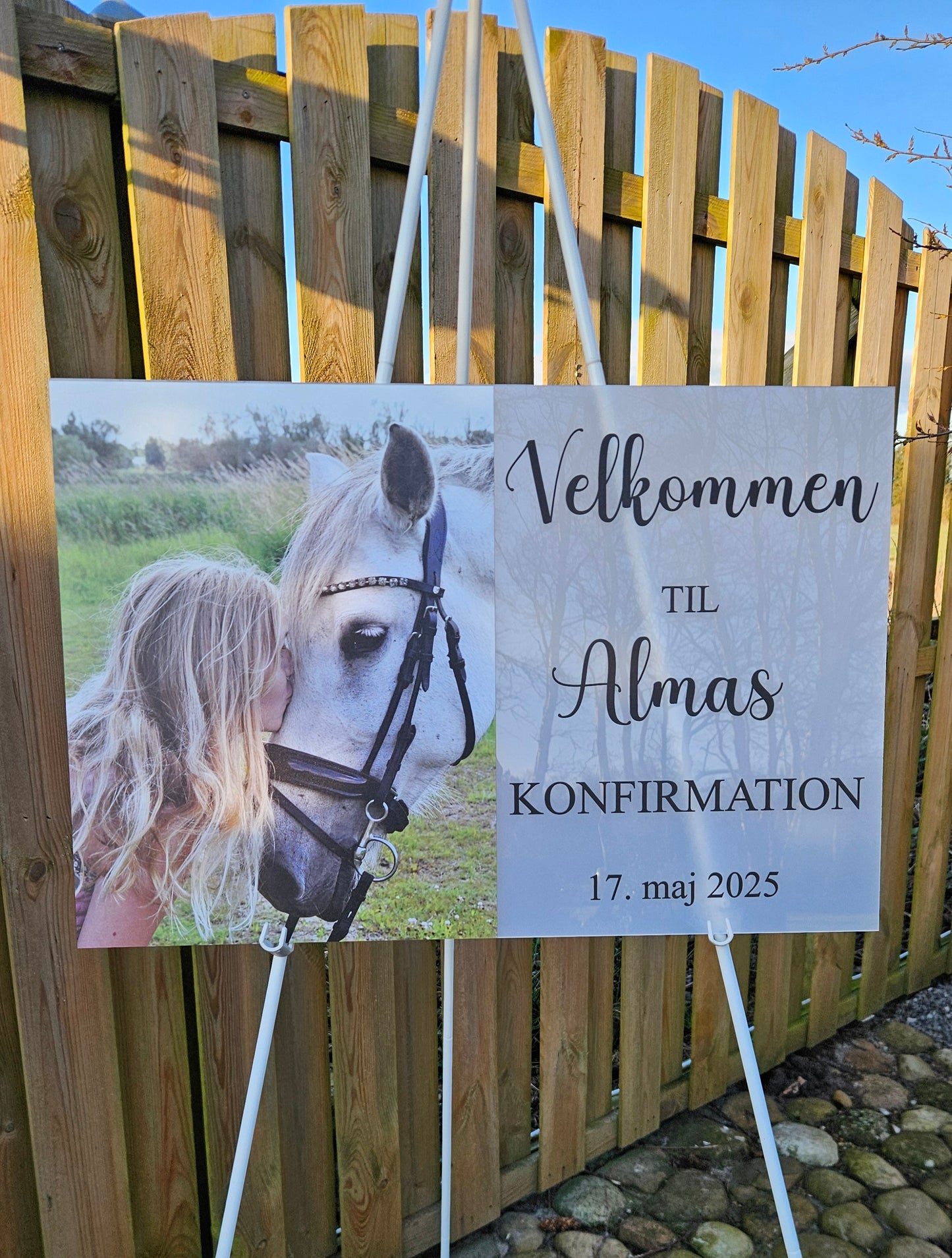 Velkomstskilt med personligt billede