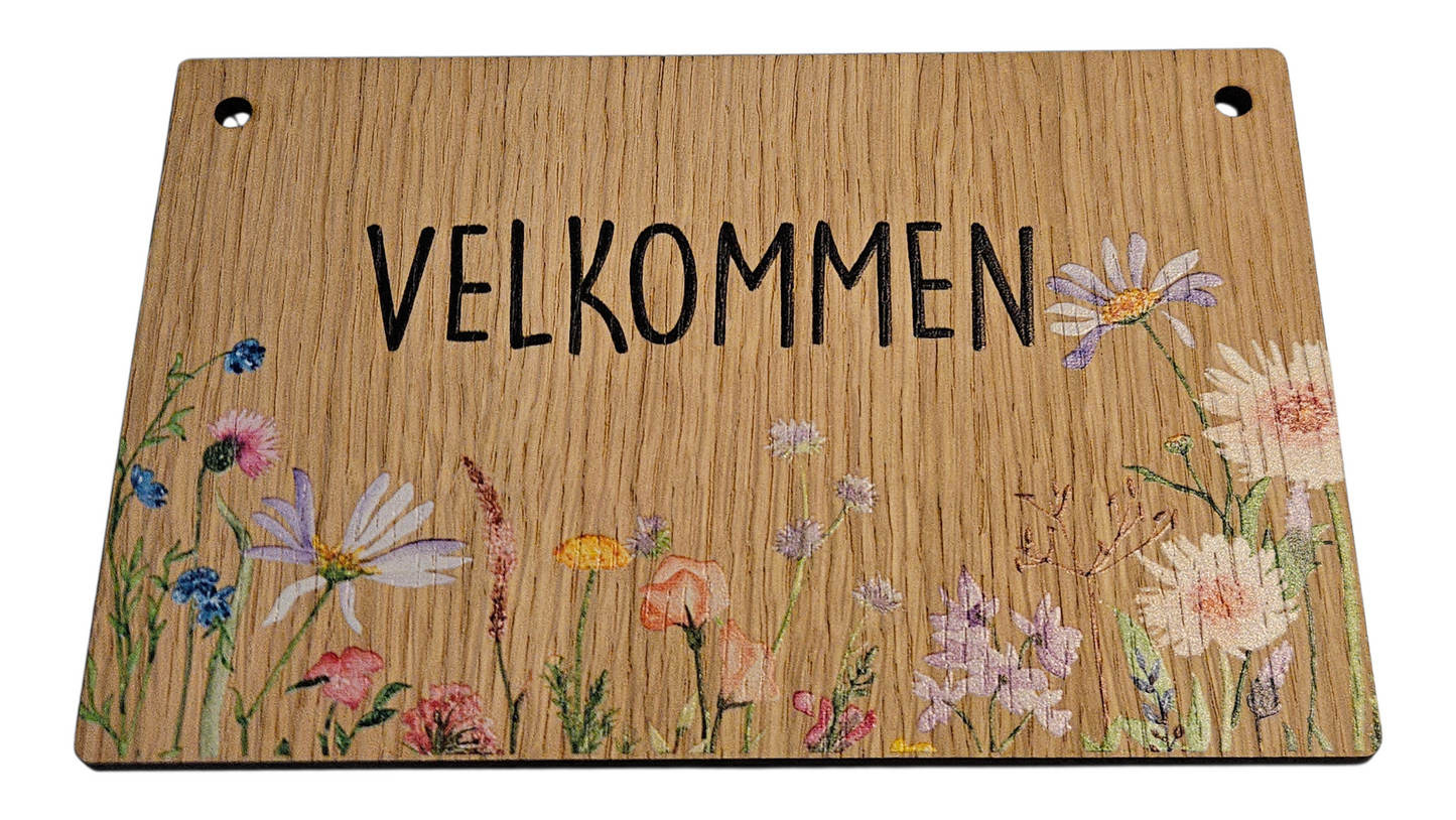 Vi er i haven – Træskilt