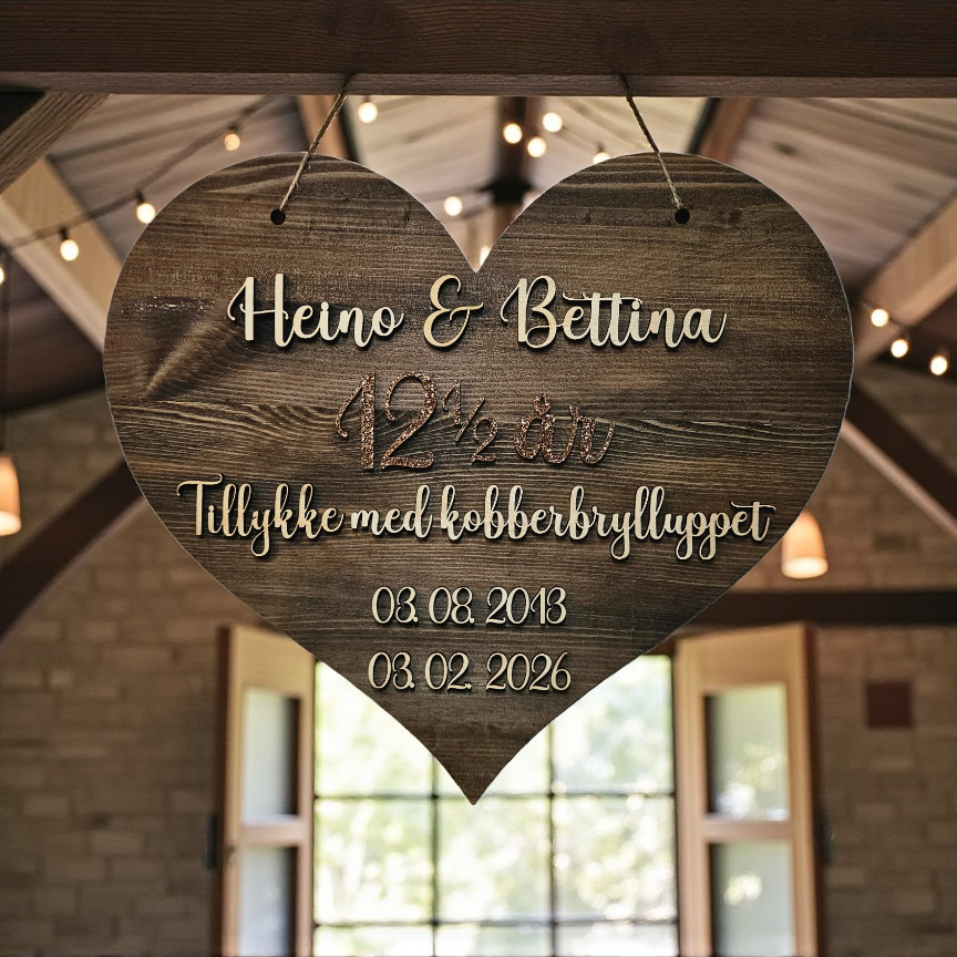 Æresportskilte - kobberbryllup