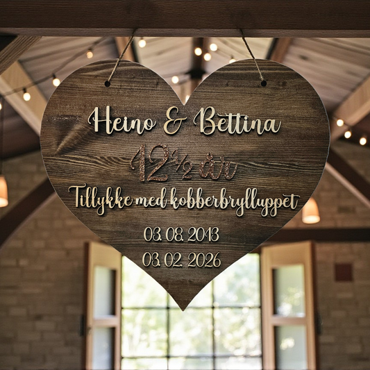 Æresportskilte - kobberbryllup