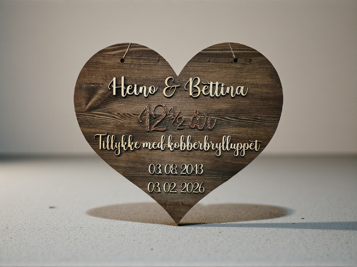 Æresportskilte - kobberbryllup