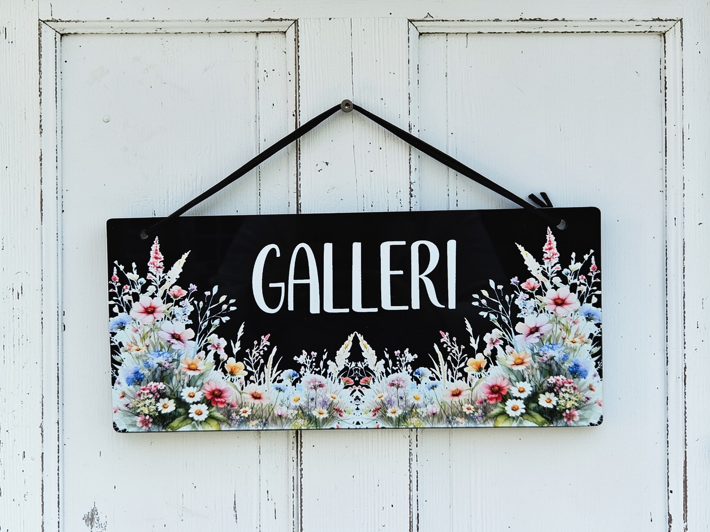 Dørskilt med navn-Vildblomster