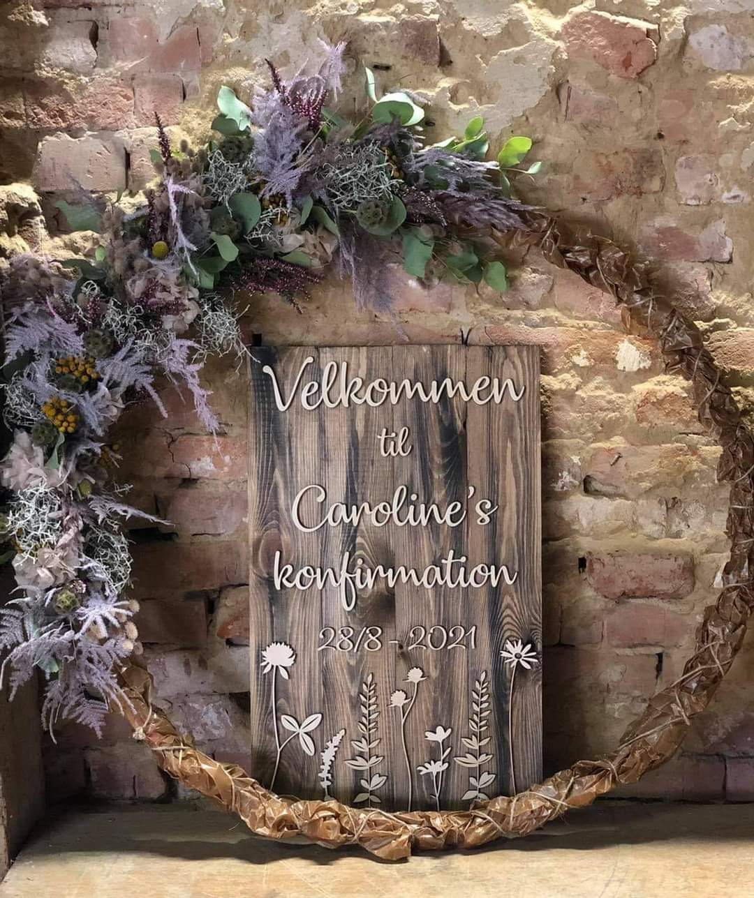 Velkomstskilt *Blomster