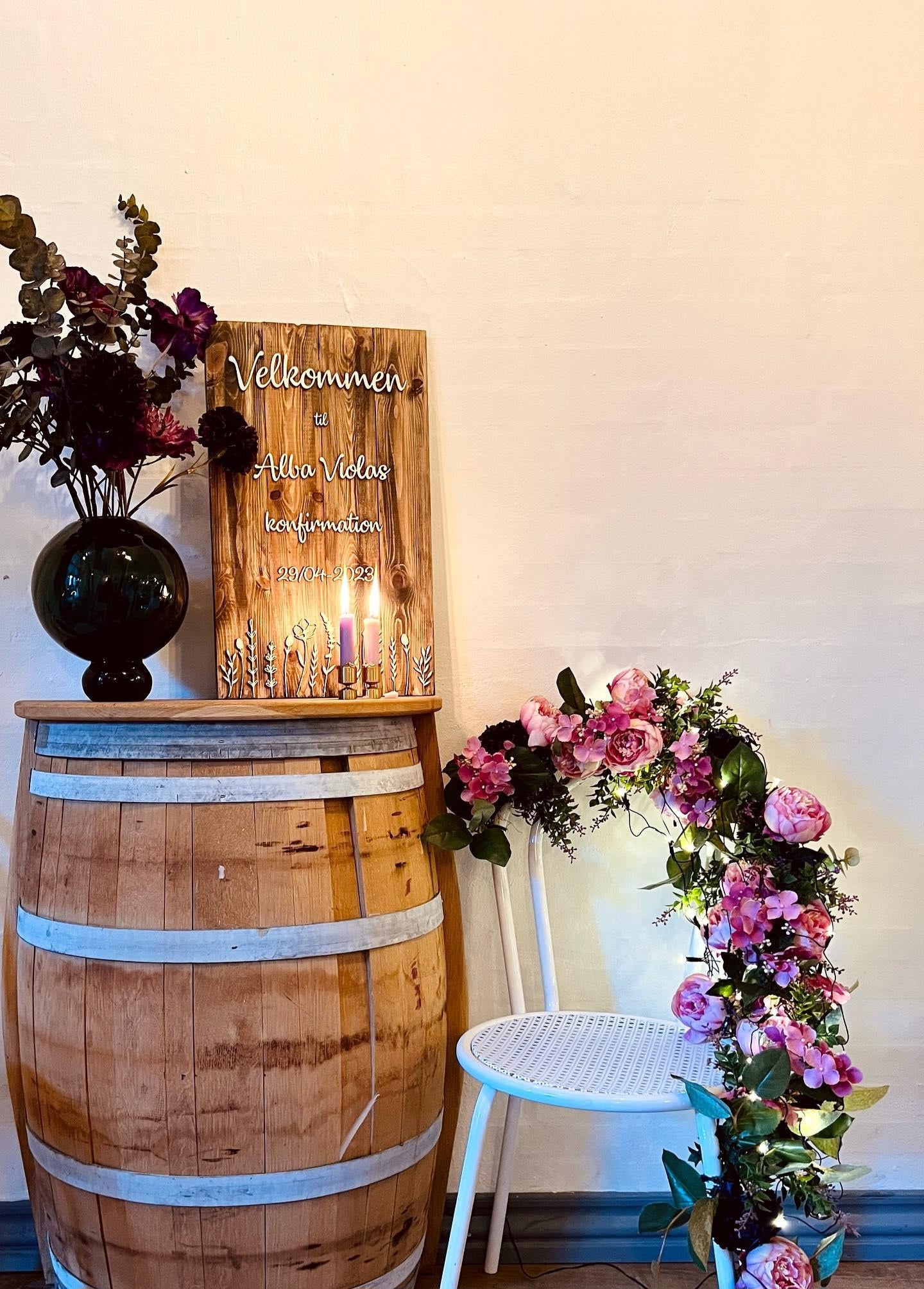 Velkomstskilt *Blomster