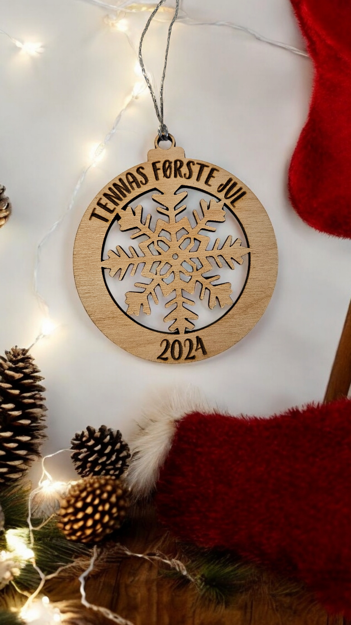 Juleornament med snefnug