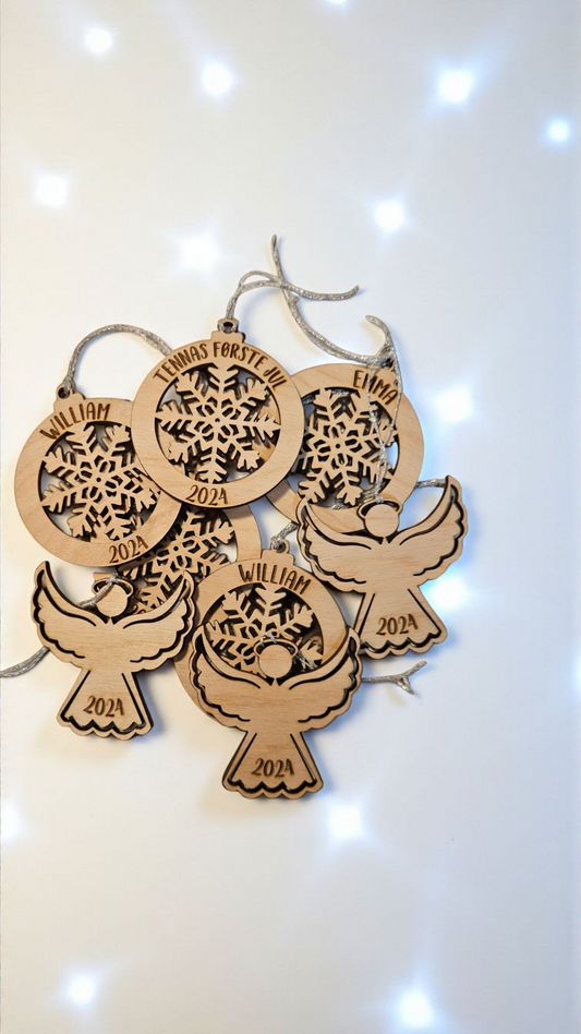 Juleornament med snefnug