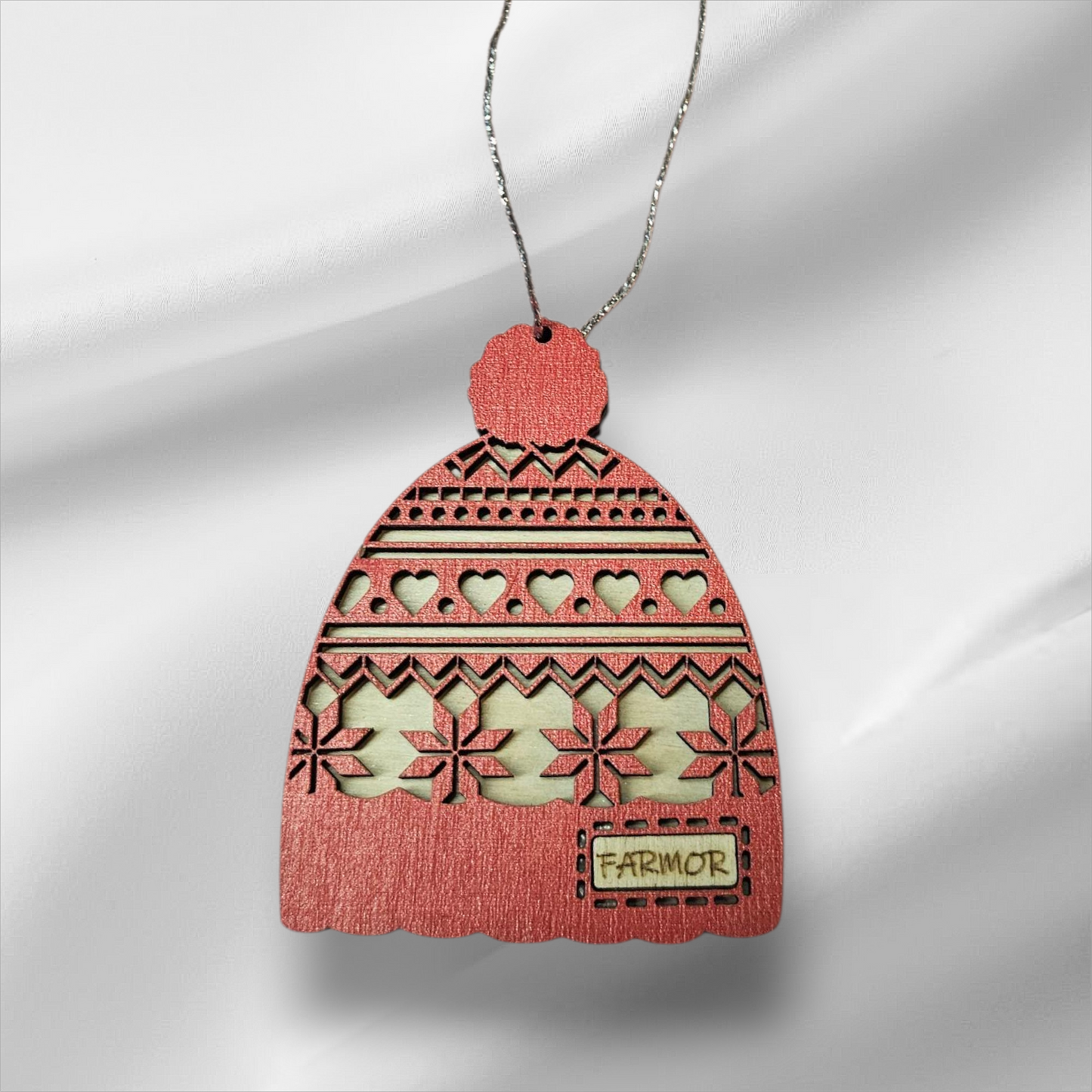 Hue-julepynt med navn