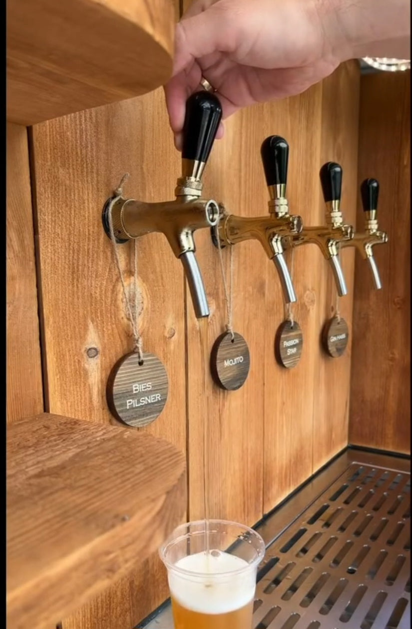 Skilte til drinksdispenser