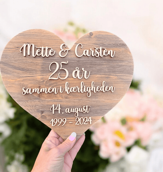 Æresportskilte - sølvbryllup - Renata's Wood Work