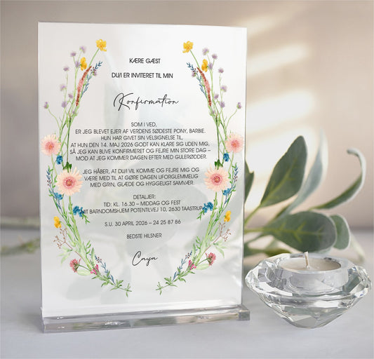 Invitation  *Blomsterkrans