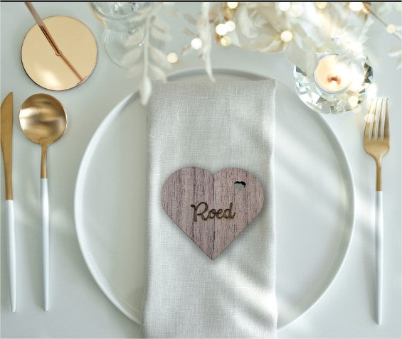 Hjerteformede bordkort