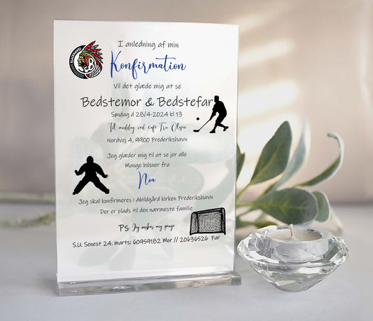 Invitation *Konfirmation -Sport - Renata's Wood Work